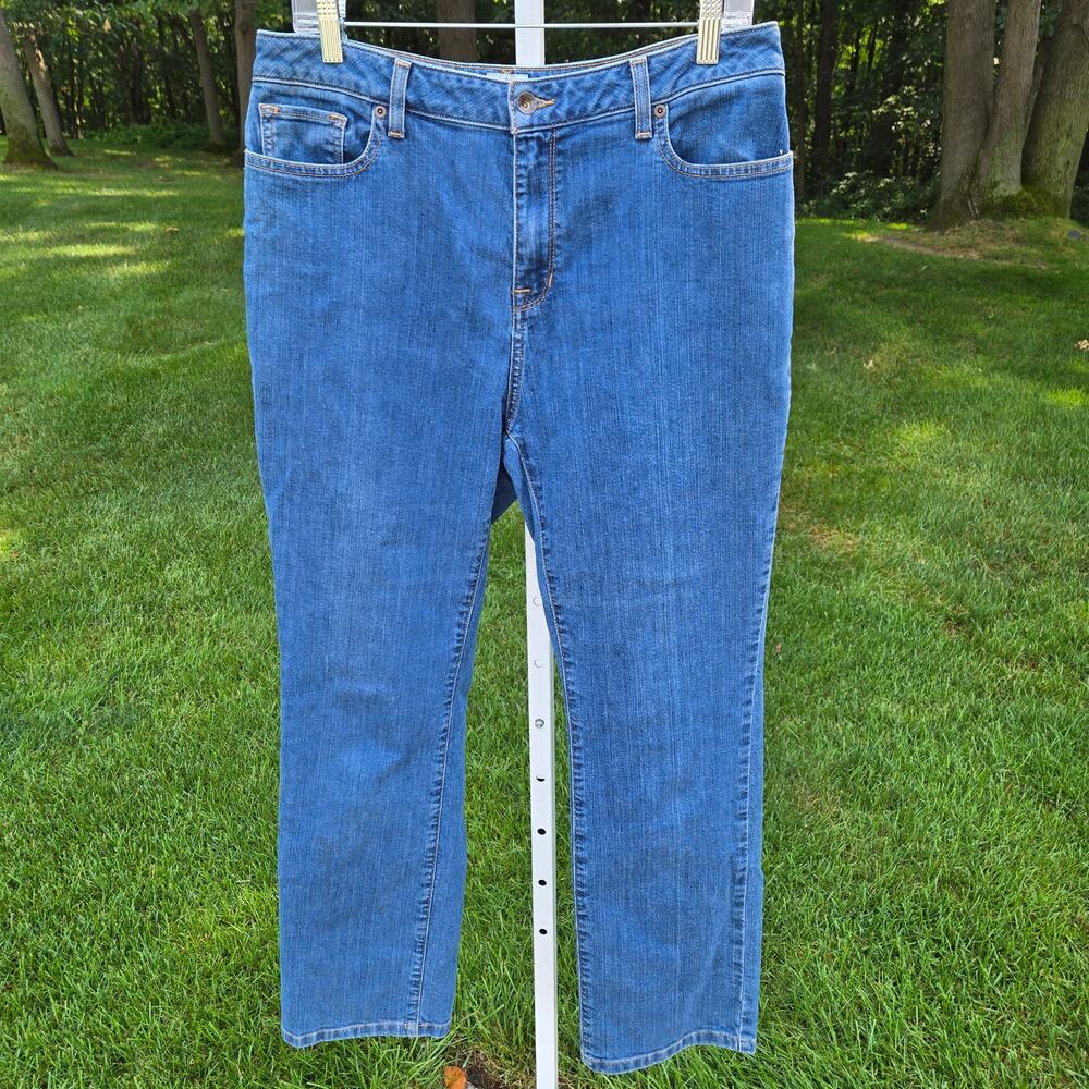 L.L. Bean Classic Fit Women's Jeans Straight Leg Stretch Preppy Gorpcore sz 16